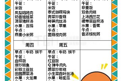 【木香文韵·美食】第五周食谱